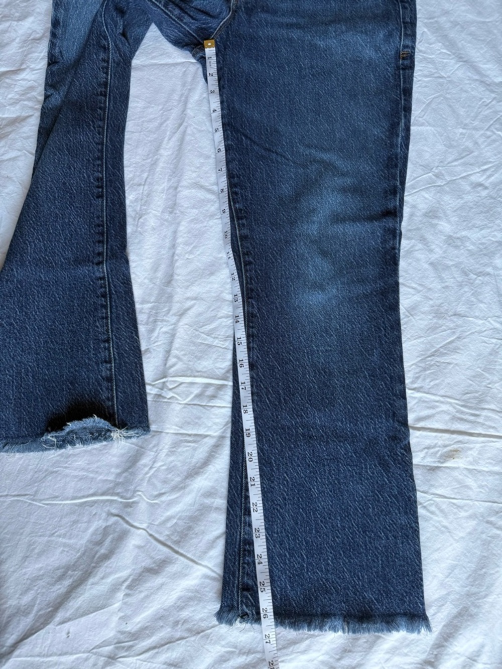 FRAME Le Crop Mini Boot Cut Medium Wash Jeans Size 27 - Picture 12 of 13